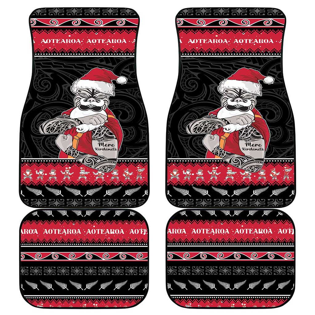 New Zealand Santa Tiki Christmas Car Mats Meri Kirihimete LT05 - Polynesian Pride