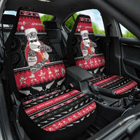 New Zealand Santa Tiki Christmas Car Seat Cover Meri Kirihimete LT05 One Size Black - Polynesian Pride