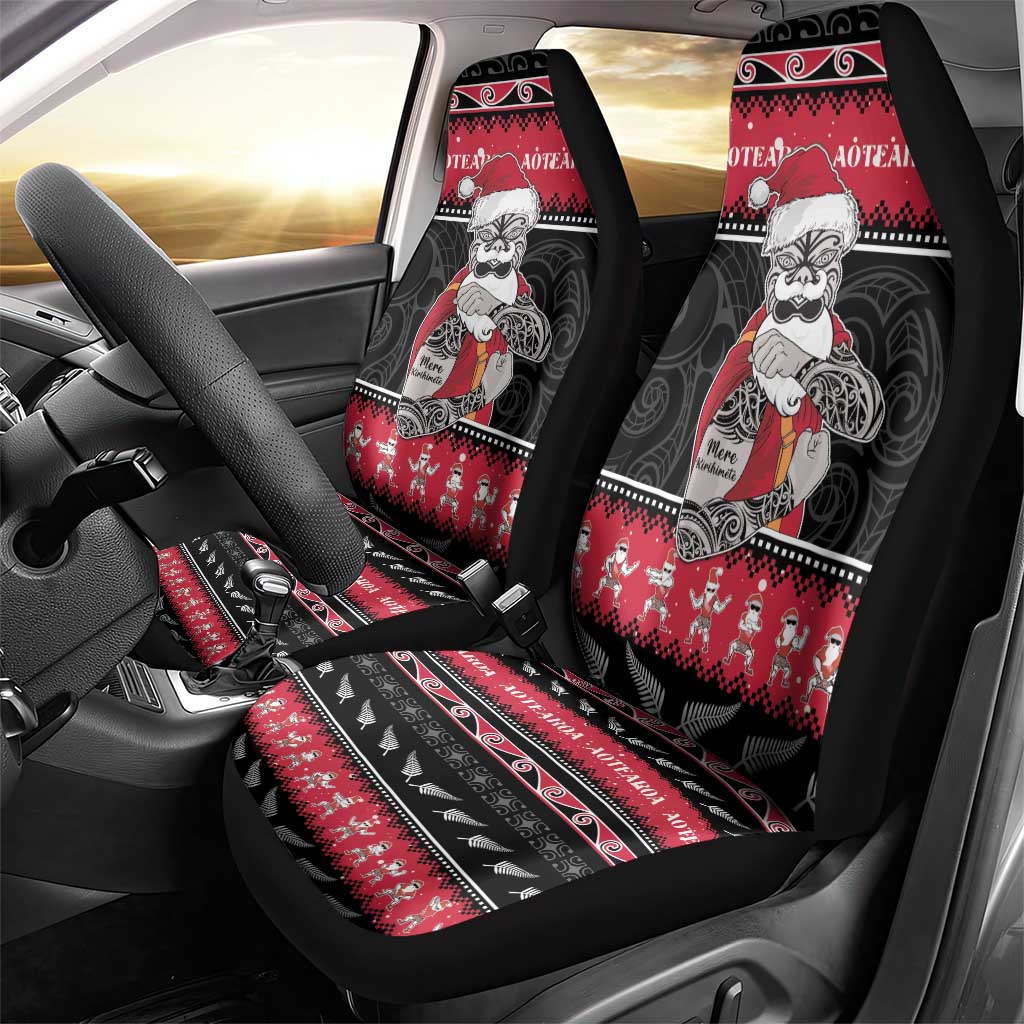 New Zealand Santa Tiki Christmas Car Seat Cover Meri Kirihimete LT05 - Polynesian Pride