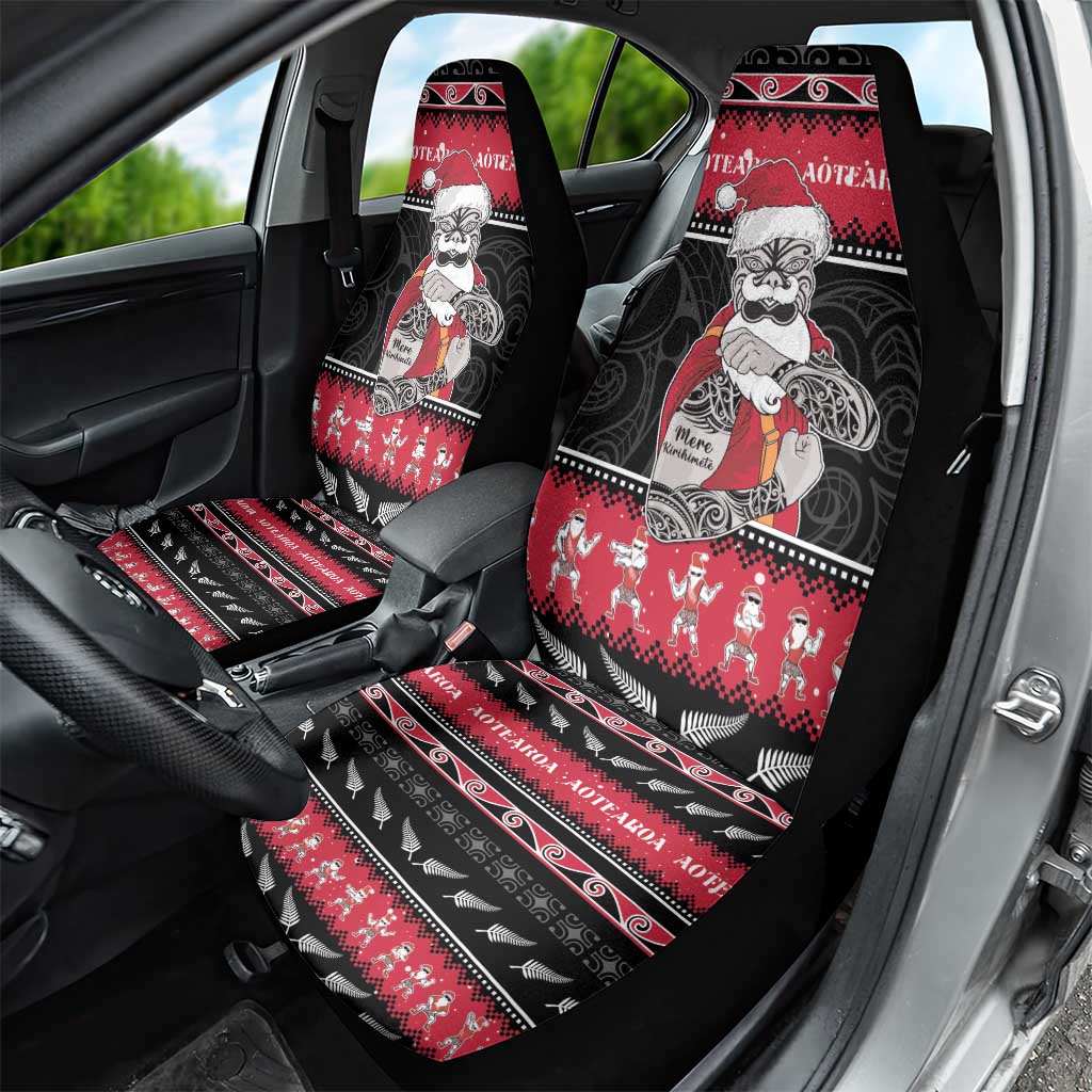 New Zealand Santa Tiki Christmas Car Seat Cover Meri Kirihimete LT05 - Polynesian Pride