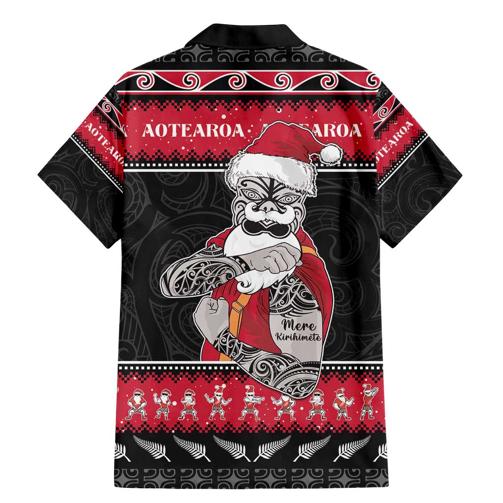 New Zealand Santa Tiki Christmas Family Matching Mermaid Dress and Hawaiian Shirt Meri Kirihimete LT05 - Polynesian Pride