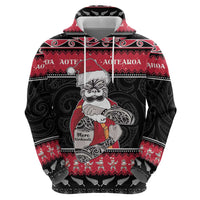 New Zealand Santa Tiki Christmas Hoodie Meri Kirihimete LT05 - Polynesian Pride