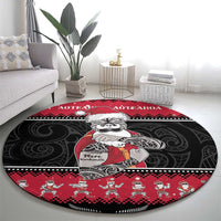 New Zealand Santa Tiki Christmas Round Carpet Meri Kirihimete LT05 - Polynesian Pride
