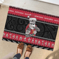 New Zealand Santa Tiki Christmas Rubber Doormat Meri Kirihimete LT05 - Polynesian Pride