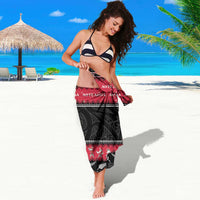 New Zealand Santa Tiki Christmas Sarong Meri Kirihimete LT05 - Polynesian Pride