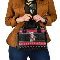 New Zealand Santa Tiki Christmas Shoulder Handbag Meri Kirihimete