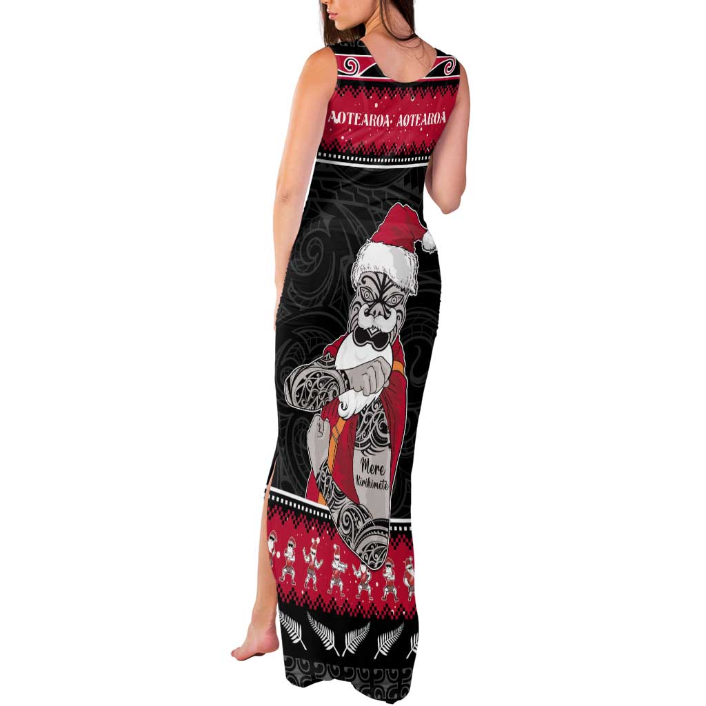 New Zealand Santa Tiki Christmas Tank Maxi Dress Meri Kirihimete LT05 - Polynesian Pride