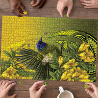 New Zealand Bellbird Puzzle With Kowhai Flowers LT05 - Polynesian Pride