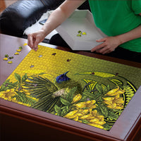 New Zealand Bellbird Puzzle With Kowhai Flowers LT05 - Polynesian Pride
