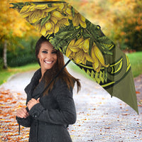 New Zealand Bellbird Umbrella With Kowhai Flowers LT05 - Polynesian Pride