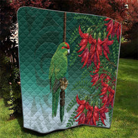 New Zealand Parakeet Bird Quilt With Kakabeak Flowers LT05 - Polynesian Pride