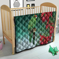 New Zealand Parakeet Bird Quilt With Kakabeak Flowers LT05 - Polynesian Pride
