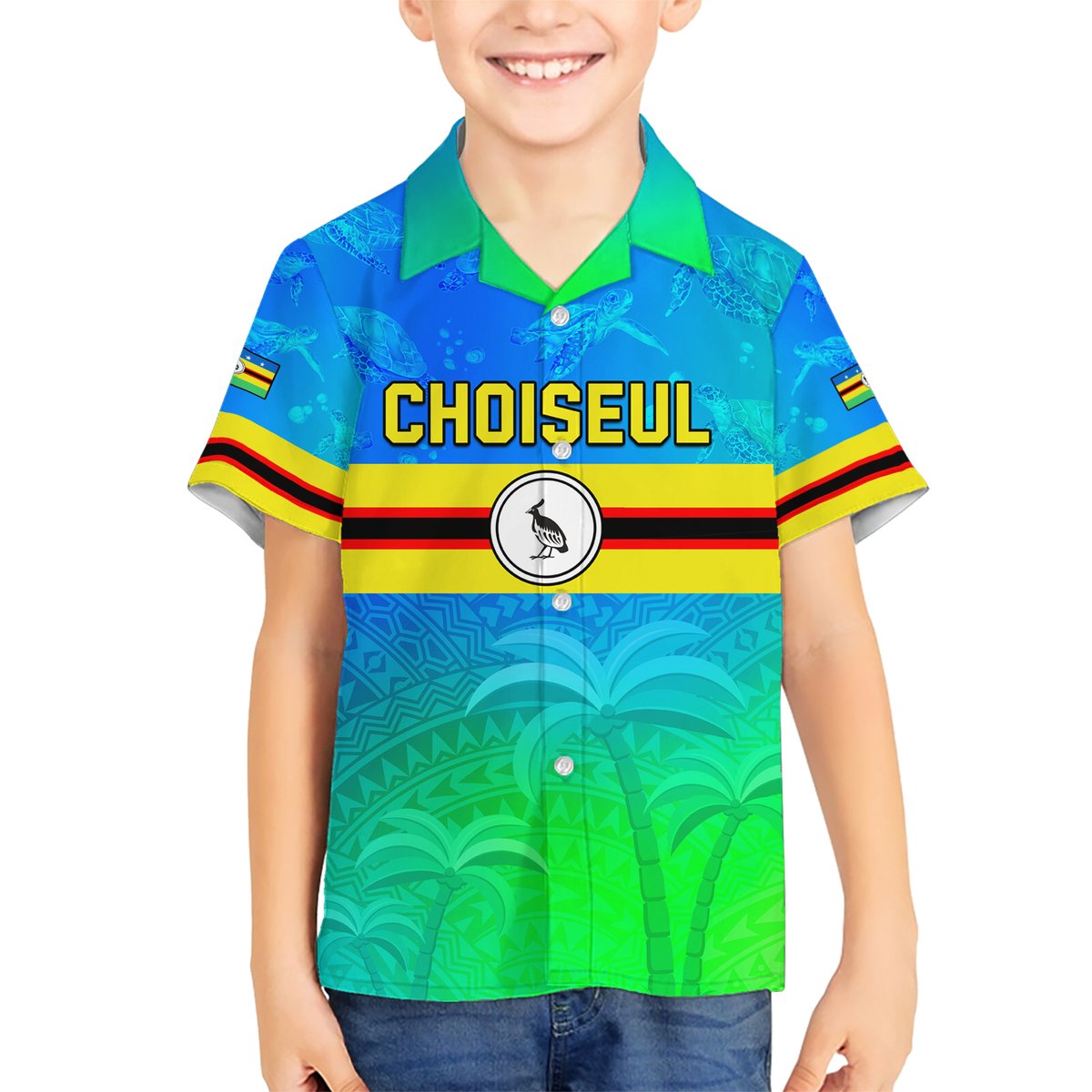Personalised Solomon Islands Choiseul Province Day Hawaiian Shirt Sea Turtle Tribal Pattern LT05 - Polynesian Pride