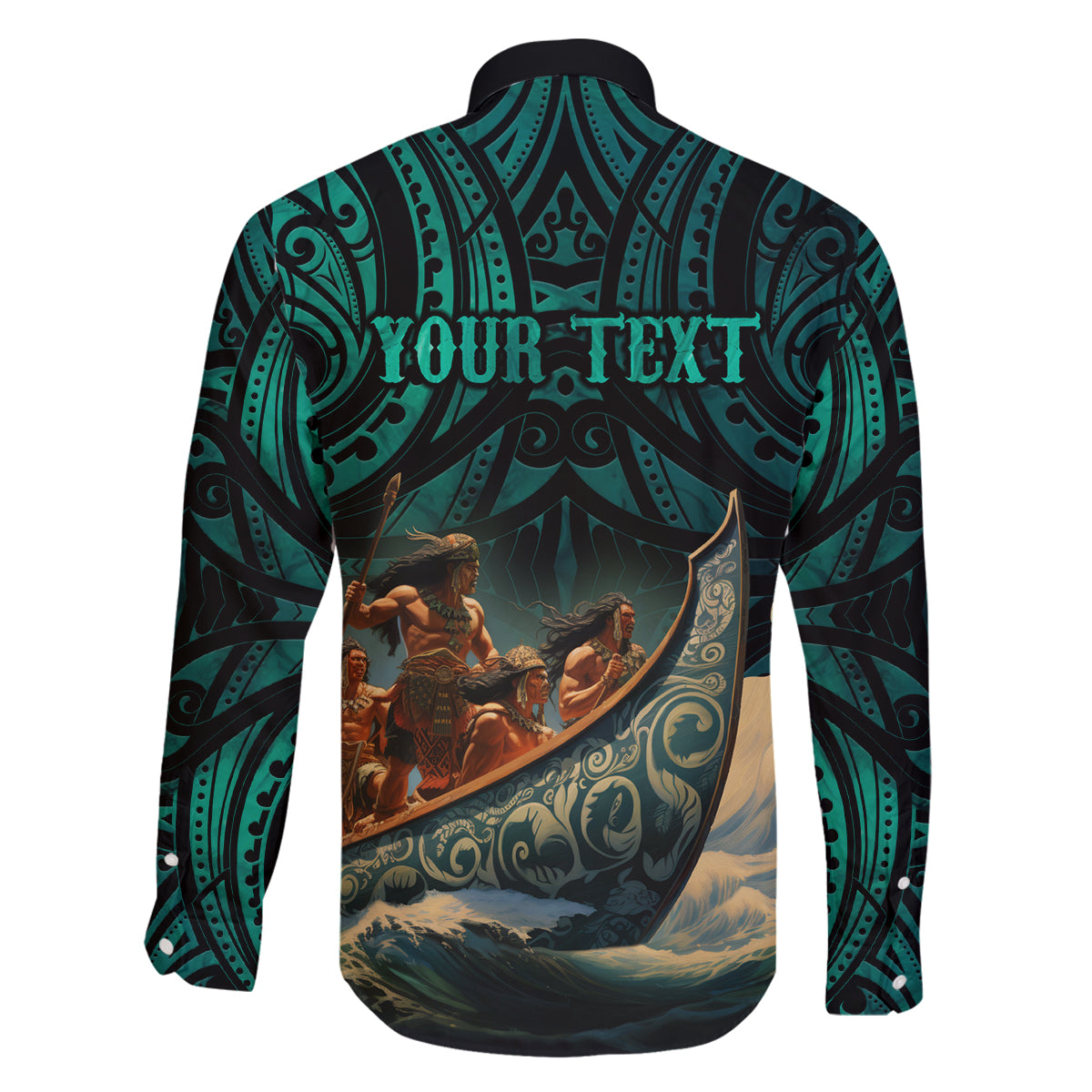 Personalised New Zealand Tamaki Herenga Waka Festival Family Matching Off Shoulder Long Sleeve Dress and Hawaiian Shirt Maori Pattern LT05 - Polynesian Pride