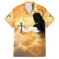 Happy Good Friday Family Matching Off Shoulder Long Sleeve Dress and Hawaiian Shirt God Will Bless You LT05 Dad's Shirt - Short Sleeve Gold - Polynesian Pride