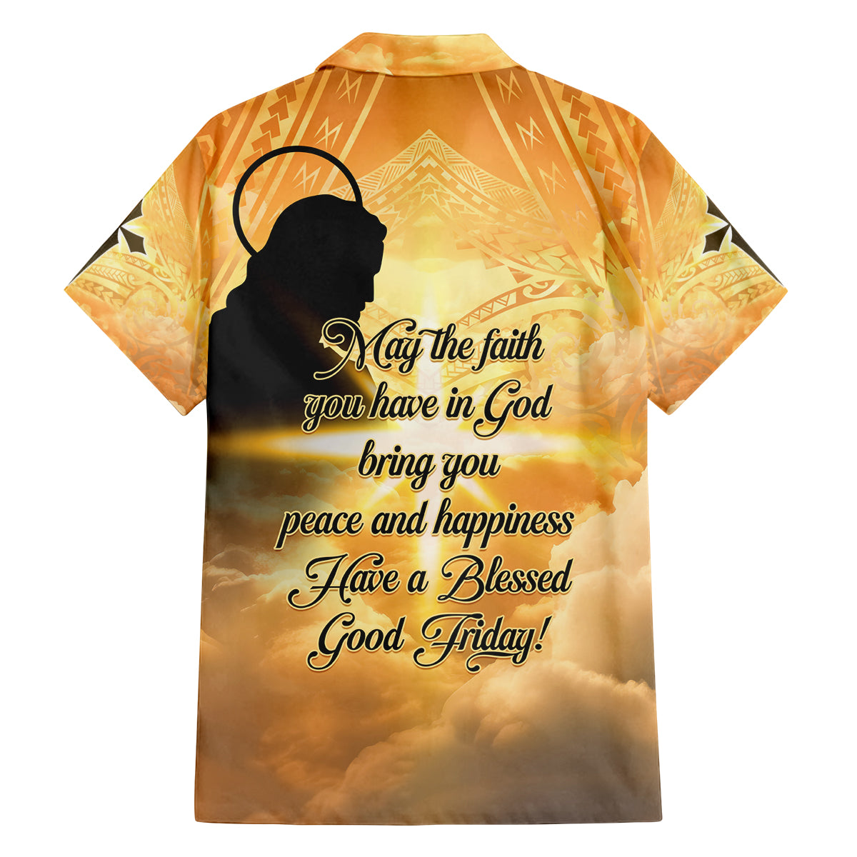 Happy Good Friday Family Matching Off Shoulder Long Sleeve Dress and Hawaiian Shirt God Will Bless You LT05 - Polynesian Pride