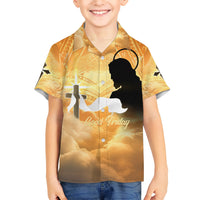 Happy Good Friday Kid Hawaiian Shirt God Will Bless You LT05 Kid Gold - Polynesian Pride