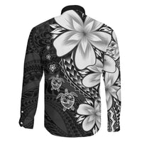 Polynesia Romantic Valentine Family Matching Off Shoulder Maxi Dress and Hawaiian Shirt Sea Turtle Couple With Black Plumeria LT05 - Polynesian Pride