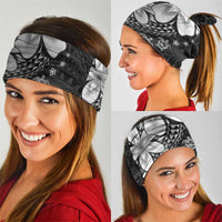 Polynesia Romantic Valentine Neck Gaiter Sea Turtle Couple With Black Plumeria
