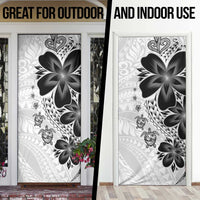 Polynesia Romantic Valentine Door Cover Sea Turtle Couple With White Plumeria