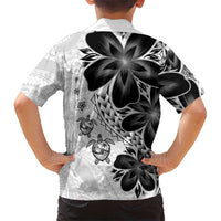 Polynesia Romantic Valentine Family Matching Short Sleeve Bodycon Dress and Hawaiian Shirt Sea Turtle Couple With White Plumeria LT05 - Polynesian Pride