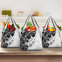 Polynesia Romantic Valentine Grocery Bag Sea Turtle Couple With White Plumeria