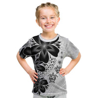 Polynesia Romantic Valentine Kid T Shirt Sea Turtle Couple With White Plumeria LT05 White - Polynesian Pride