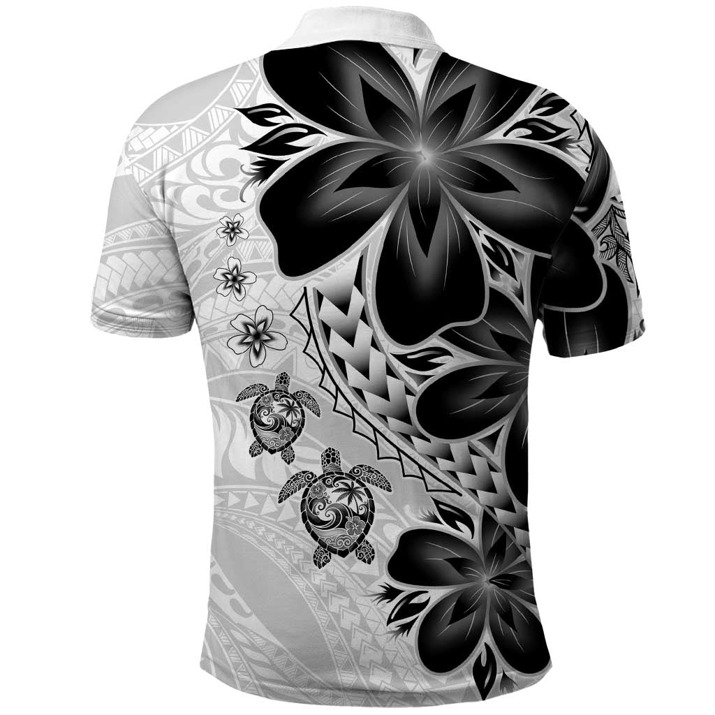 Polynesia Romantic Valentine Polo Shirt Sea Turtle Couple With White Plumeria LT05 - Polynesian Pride