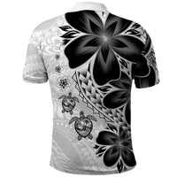 Polynesia Romantic Valentine Polo Shirt Sea Turtle Couple With White Plumeria LT05 - Polynesian Pride
