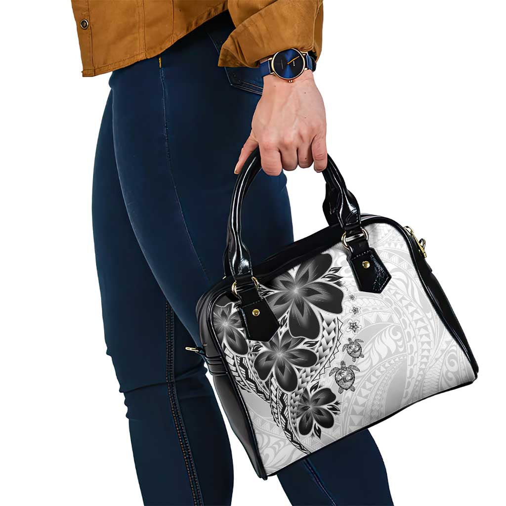 Polynesia Romantic Valentine Shoulder Handbag Sea Turtle Couple With White Plumeria