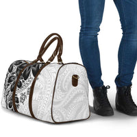 Polynesia Romantic Valentine Travel Bag Sea Turtle Couple With White Plumeria