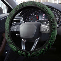 Polynesia Romantic Valentine Steering Wheel Cover Sea Turtle Couple With Aqua Gradient Plumeria