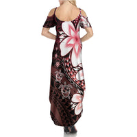Polynesia Romantic Valentine Family Matching Summer Maxi Dress and Hawaiian Shirt Sea Turtle Couple With Red Gradient Plumeria LT05 - Polynesian Pride