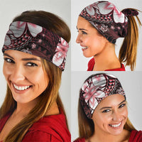 Polynesia Romantic Valentine Neck Gaiter Sea Turtle Couple With Red Gradient Plumeria