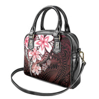 Polynesia Romantic Valentine Shoulder Handbag Sea Turtle Couple With Red Gradient Plumeria