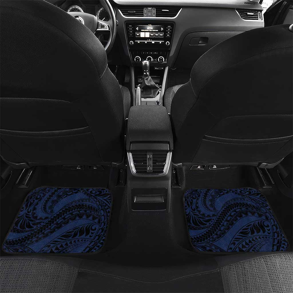 Polynesia Romantic Valentine Car Mats Sea Turtle Couple With Purple Gradient Plumeria