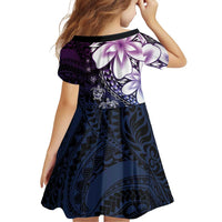 Polynesia Romantic Valentine Family Matching Tank Maxi Dress and Hawaiian Shirt Sea Turtle Couple With Purple Gradient Plumeria LT05 - Polynesian Pride
