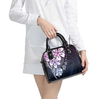 Polynesia Romantic Valentine Shoulder Handbag Sea Turtle Couple With Purple Gradient Plumeria LT05 - Polynesian Pride