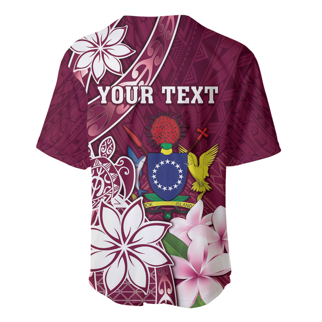 Personalised Cook Island Mangaia Gospel Day Baseball Jersey Floral Tribal Pattern LT05 - Polynesian Pride