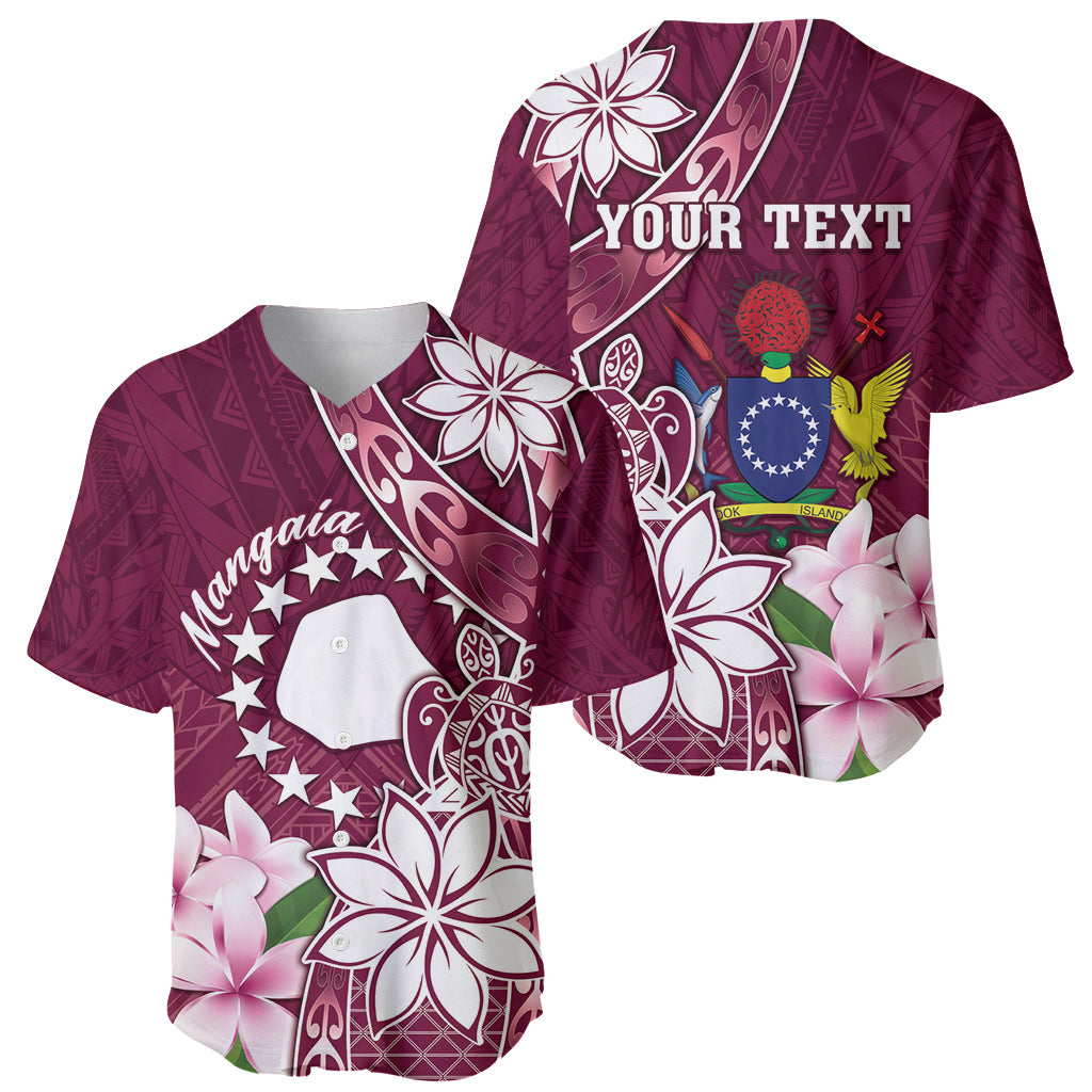 Personalised Cook Island Mangaia Gospel Day Baseball Jersey Floral Tribal Pattern LT05 - Polynesian Pride