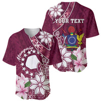 Personalised Cook Island Mangaia Gospel Day Baseball Jersey Floral Tribal Pattern LT05 - Polynesian Pride