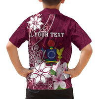 Personalised Cook Island Mangaia Gospel Day Family Matching Puletasi and Hawaiian Shirt Floral Tribal Pattern LT05 - Polynesian Pride