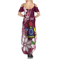 Personalised Cook Island Mangaia Gospel Day Family Matching Summer Maxi Dress and Hawaiian Shirt Floral Tribal Pattern LT05 - Polynesian Pride