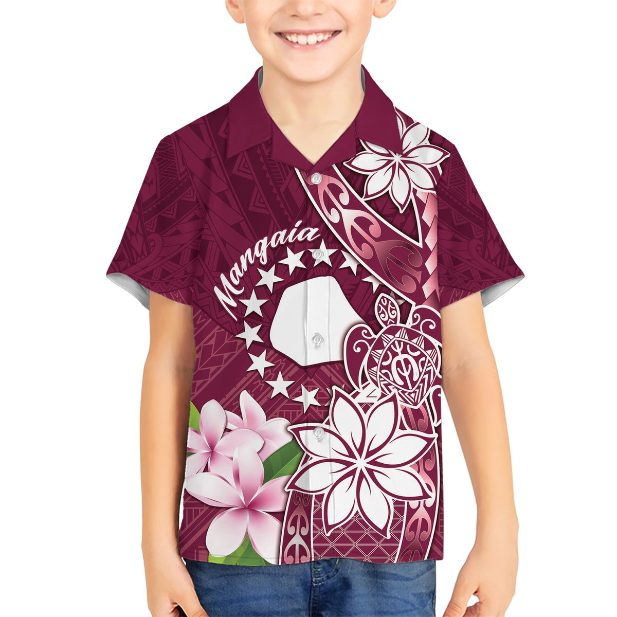 Personalised Cook Island Mangaia Gospel Day Hawaiian Shirt Floral Tribal Pattern