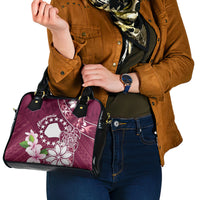 Cook Island Mangaia Gospel Day Shoulder Handbag Floral Tribal Pattern