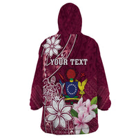 Personalised Cook Island Mangaia Gospel Day Wearable Blanket Hoodie Floral Tribal Pattern LT05 - Polynesian Pride