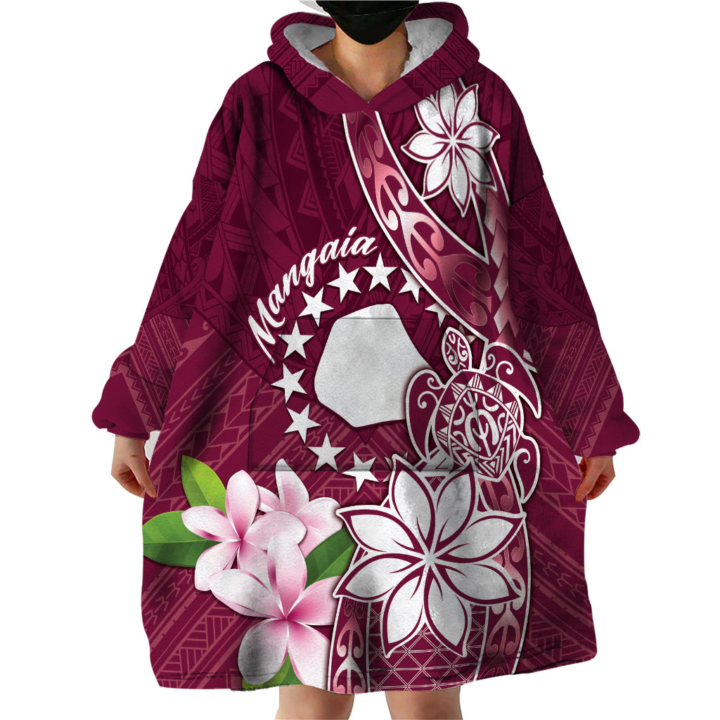 Personalised Cook Island Mangaia Gospel Day Wearable Blanket Hoodie Floral Tribal Pattern LT05 - Polynesian Pride