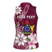 Personalised Cook Island Mangaia Gospel Day Women Sleeveless Polo Shirt Floral Tribal Pattern LT05 - Polynesian Pride