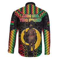 Vanuatu 45th Anniversary Independence Day Family Matching Tank Maxi Dress and Hawaiian Shirt Melanesian Warrior With Sand Drawing Pattern LT05 - Polynesian Pride