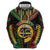 Vanuatu 45th Anniversary Independence Day Hoodie Melanesian Warrior With Sand Drawing Pattern LT05